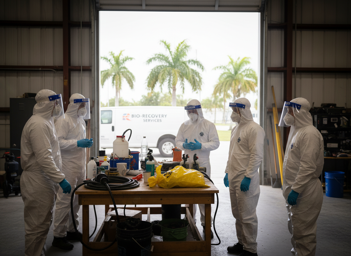 The Fort Myers Biohazard Cleanup team at work in Fort Myers